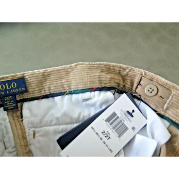 POLO RALPH LAUREN TODDLERS SIZE 2/2T SLIM-FIT CORDUROY PANTS $55+ - Picture 5 of 6